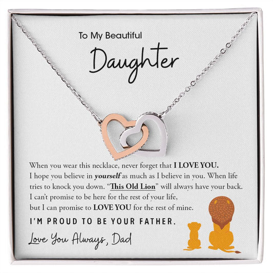 My Beautiful Daughter | This Old Lion - Interlocking Hearts Necklace